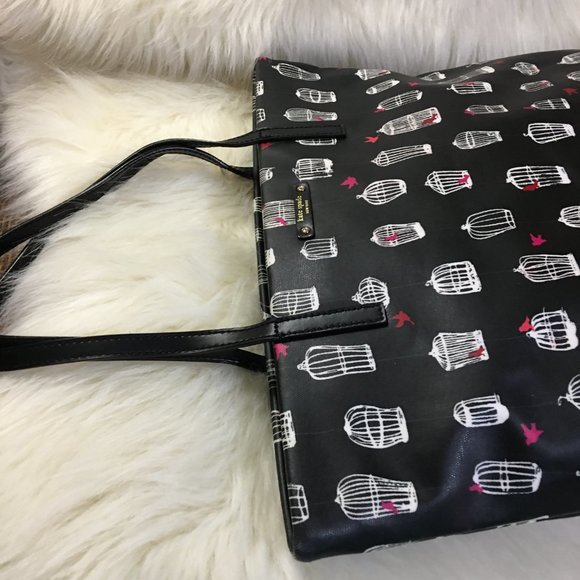 SOLD! Kate SPADE BON SHOPPER Large Birdcage Tote - Picture 8 of 16